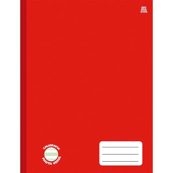 Caderno Caligrafia Brochura Vermelho 48 Folhas 10989 - Animativa
