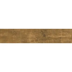 Piso Relique Retificado Acetinado Marrom 25x110cm 1,92m2 (Lote 105)