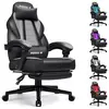 BOSSIN Cadeira de Escritório Gamer Reclinável e Ergonômica com Apoio para Lombar, Vermelha