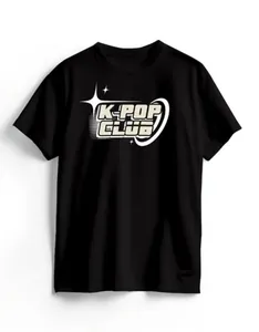 Camiseta Algodão Preta K-Pop Cyber M / Preto