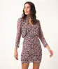 saia de tule franzida floral preto PP