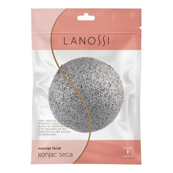 Esponja Para Limpeza Facial Lanossi Konjac Seca