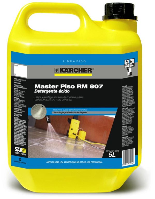Detergente Ácido Master Piso RM 807 - 5 Litros Karcher