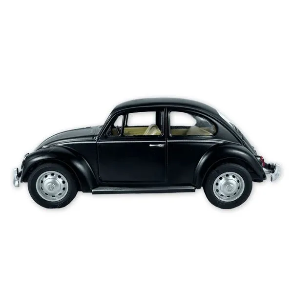 Carro Miniatura Metal Fricção Carrinho Action C- Som E Luz Fusca Preto 1967