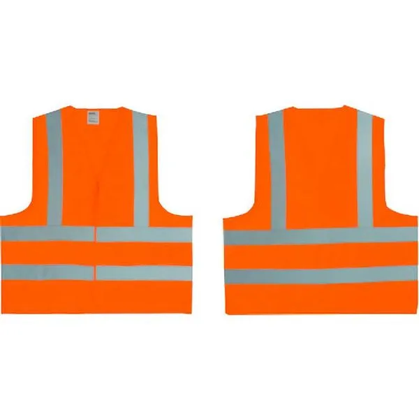 Colete para sinalização CG-06 laranja com refletivo prata - CARBOGRAFITE