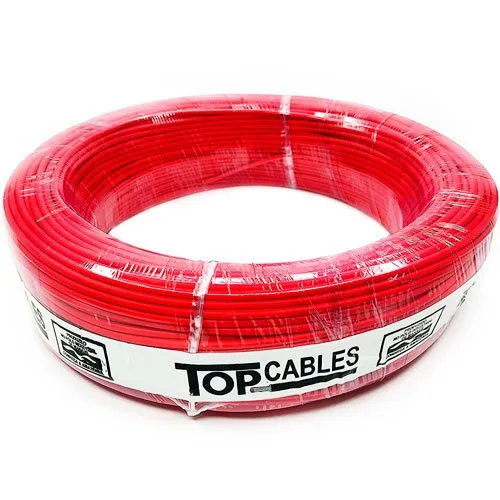 Cabo Elétrico 4mm 100 Metros Top Cables Vermelho (MP)