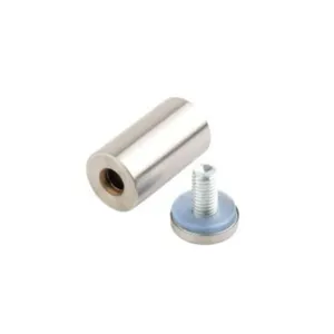 Espaçador para Mesa de Vidro Inox Escovado Máxima Espaçador para Mesa de Vidro 25mmx5cm Inox Escovado