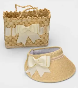 Bolsa de Palha com Viseira Laço Off White Off White