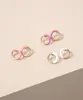 Kit de 3 Brincos Femininos Argolas com Resina Dourado Único
