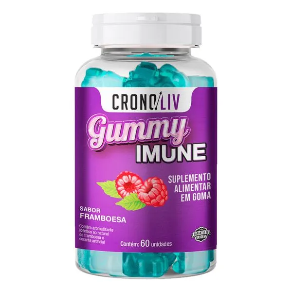 Suplemento Alimentar Cronoliv Gummy Imune Sabor Framboesa 60 Gomas