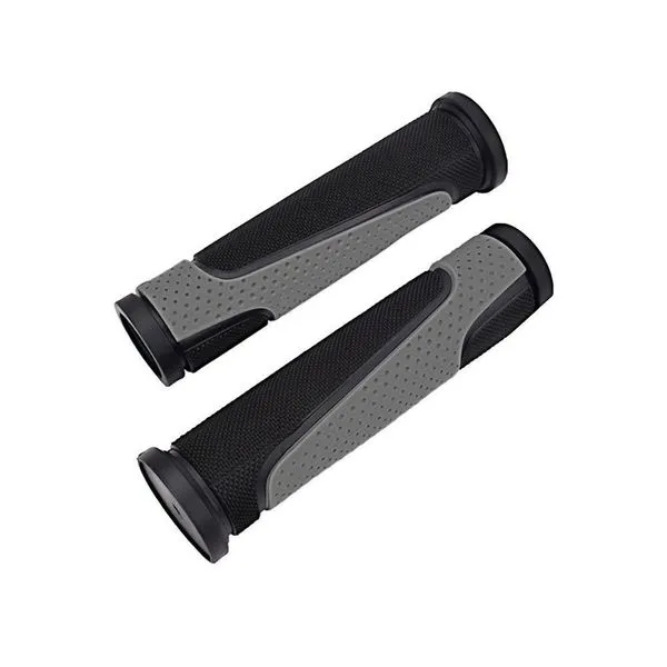 Manopla para Bicicleta Gta Ergonômica Anatômica para Mtb em Borracha TPR Preto e Cinza GTA OEM Manopla para Bicicleta Gta Ergonômica Anatômica para Mtb Preto e Cinza GTA OEM