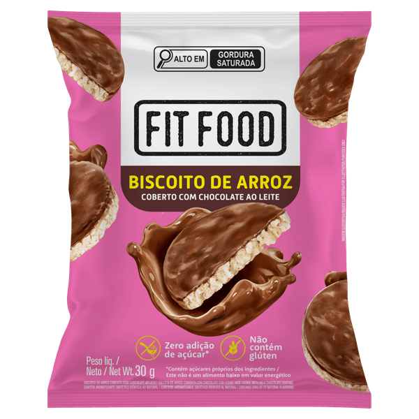 Biscoito Fit Food Arroz Ao Leite Zero 30g