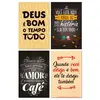 Kit Placas Quadros Decorativos Bebidas Frases 4 Pçs 20x30 Cm