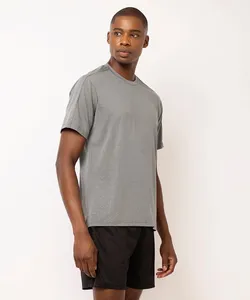 camiseta masculina esportiva ultra stretch cinza G