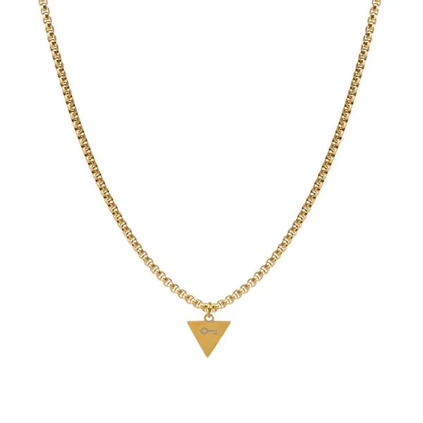 Colar Kubrick de Aço Dourado Dourado Único