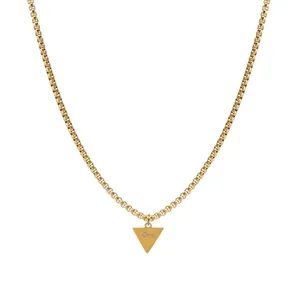 Colar Kubrick de Aço Dourado Dourado Único