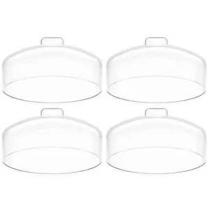 4 Cúpulas para Prato de Bolo Natural Tampa de Plástico 31cm Haus Concept