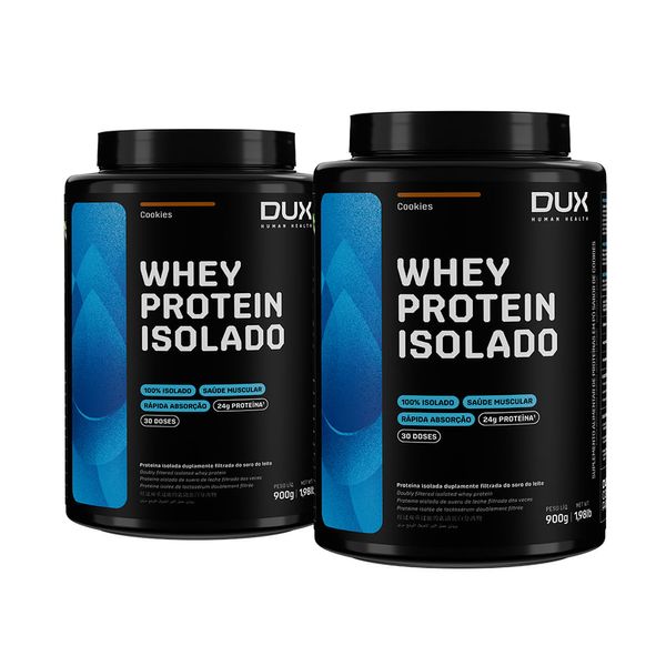 DUO WHEY PROTEIN ISOLADO 900g Baunilha + Cappuccino 900g