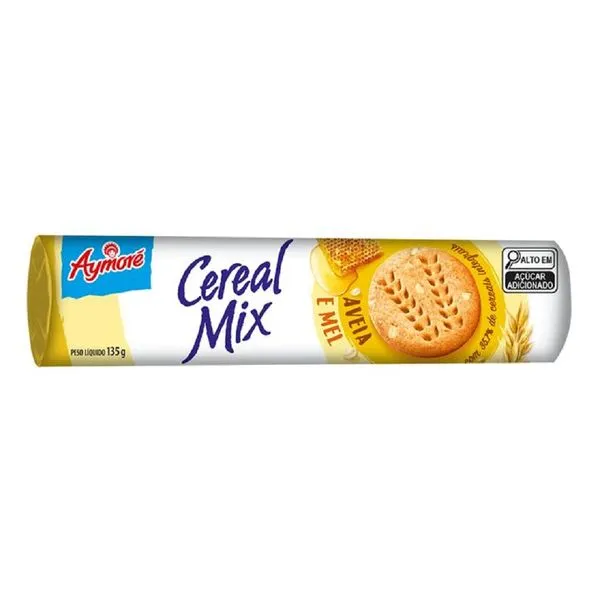 Biscoito Aymoré Cereal Mix Aveia e Mel 135g