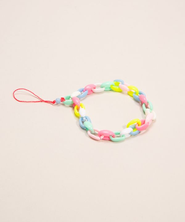 strap para celular de corrente multicor Único