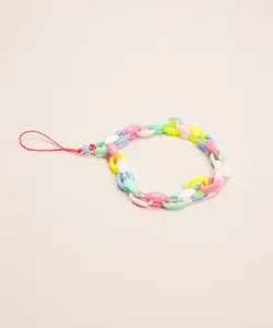 strap para celular de corrente multicor Único