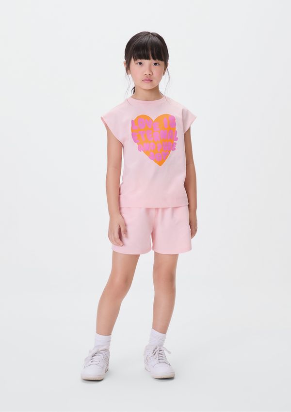 Conjunto Curto Infantil Menina Com Estampa - Rosa 014