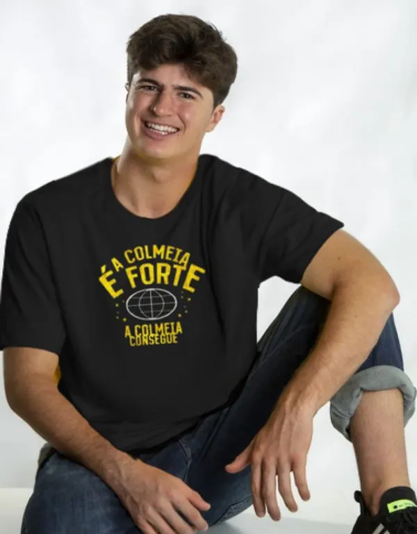 Camiseta Algodão Preta Manga Curta Natan Por Aí Ícones M / Preto