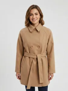 Casaco Longo Feminino BEGE M