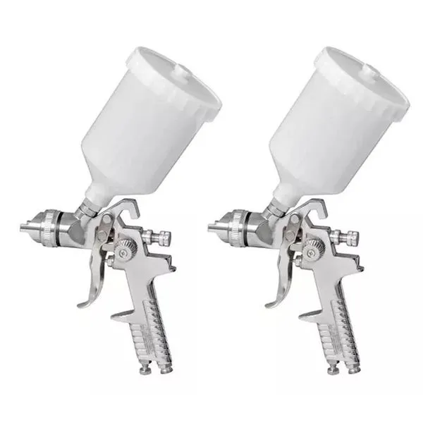 Kit Com 2 Pistola De Pintura H827p Hvlp 1,4mm 600ml Pdr