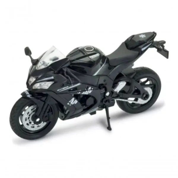Miniatura de Moto Ninja Zx10r com Escala 1:18, Detalhes Realistas, Guidão Móvel, Rodas de Borracha Preta Californ Toys Miniatura de Moto Ninja Zx10r Escala 1:18 com Guidão Móvel, Rodas de Borracha Preta Californ Toys