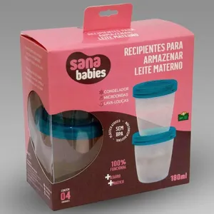 Recipiente Para Armazenar Leite 4 Unidades - 9314 9314