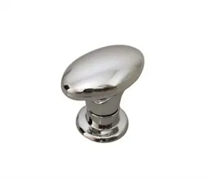 Puxador Oval Grande Cromado com 2 Peças - Indart
