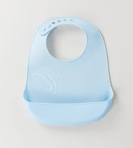 Babador de silicone com Cata-migalhas Azul Twibex Azul