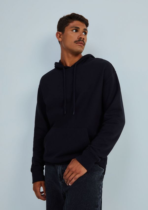 Blusão Básico Masculino Comfort Em Moletom Peluciado - Preto XXG