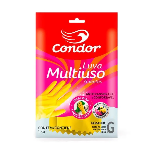 Luva Condor Multiuso Látex Tamanho G