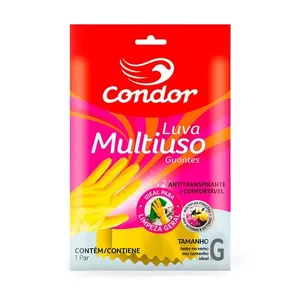 Luva Condor Multiuso Látex Tamanho G