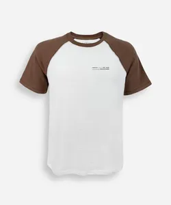 camiseta juvenil de algodão manga raglan off white 14