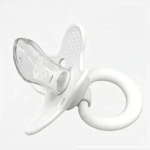Chupeta Rendinha Bico Anatômica Assimetrica Macia Silicone Branco