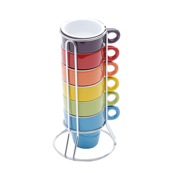 Jogo de Xícaras para Café Bon Gourmet Scarlet, 6 Peças, Porcelana - 30367