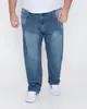 Calça Jeans Masculina Plus Size Reta Gangster Azul 48