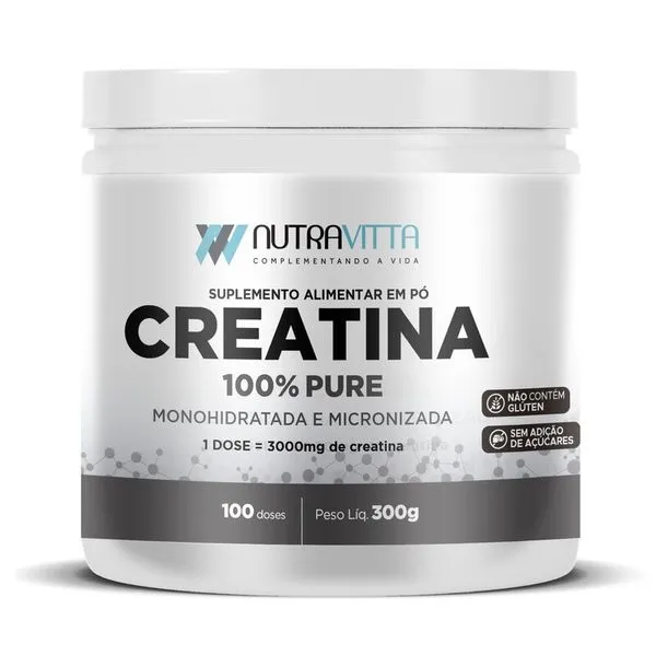 Nutravitta Creatina 100% Pure 300g Sorocaps NUTRA VITTA CREATINA 100% PURE 300G
