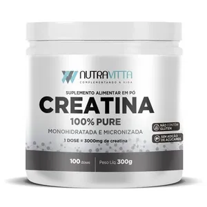 Nutravitta Creatina 100% Pure 300g Sorocaps NUTRA VITTA CREATINA 100% PURE 300G