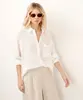 camisa de algodão texturizada off white M