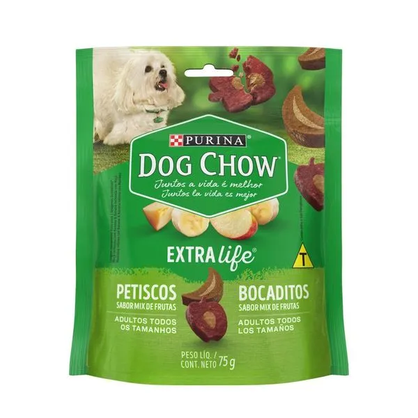 Petisco Cães Adultos Dog Chow Purina Mix de Frutas 75g