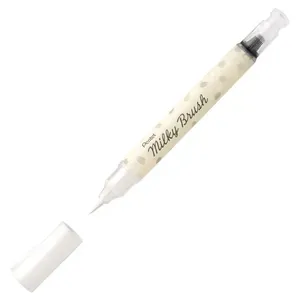 Marcador Pastel Milky Brush A Base De água Pentel Arts Branco