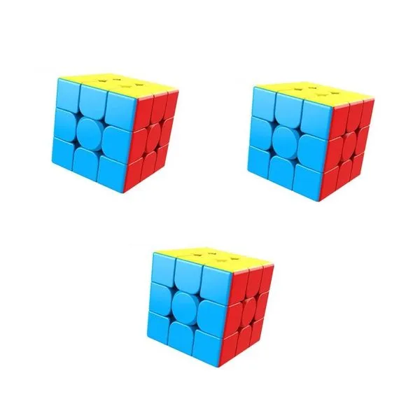 Kit Cubo Mágico 3x3x3 Speed Gold Edition Anti Stress Profissional Dourado OEM com Movimentos Suaves Cubo Mágico 3x3x3 Speed Gold Edition Profissional Anti Stress Dourado OEM Kit com 3 Unidades