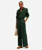 calça wide leg feminina com linho verde 44