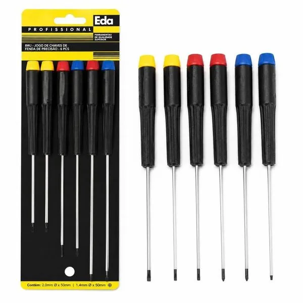 Kit Jogo de Chaves de Precisão 8WJ Fenda Philips Torx Magnética 6 Peças para Eletrônicos Yeet Jogo de Chaves de Precisão 8WJ Fenda Philips Torx 6 Peças Yeet