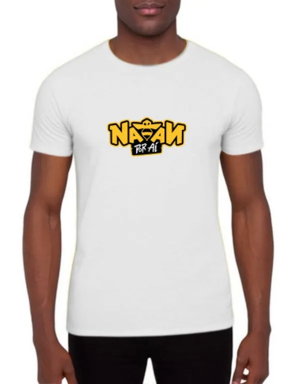 Camiseta Dry Fit Branca Manga Curta Natan Por Aí Logo 12 / Branco