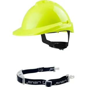 Capacete aba frontal amarelo fluorescente com catraca e jugular milenium 904904 LIBUS